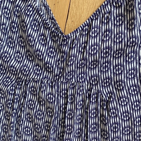 Anthropologie Floreat Navy-White Wide Leg Jumpsuit. Like New! - Picture 6 of 16